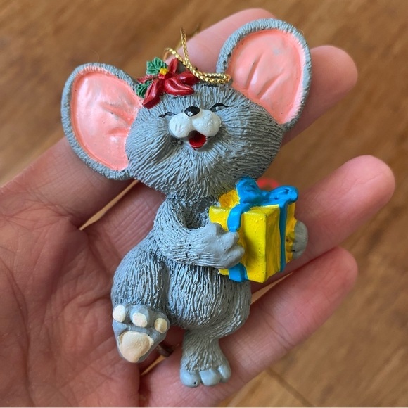 Set of 3 Vintage Christmas Ornaments Santa Mask Mouse Holiday Ball - Picture 6 of 10